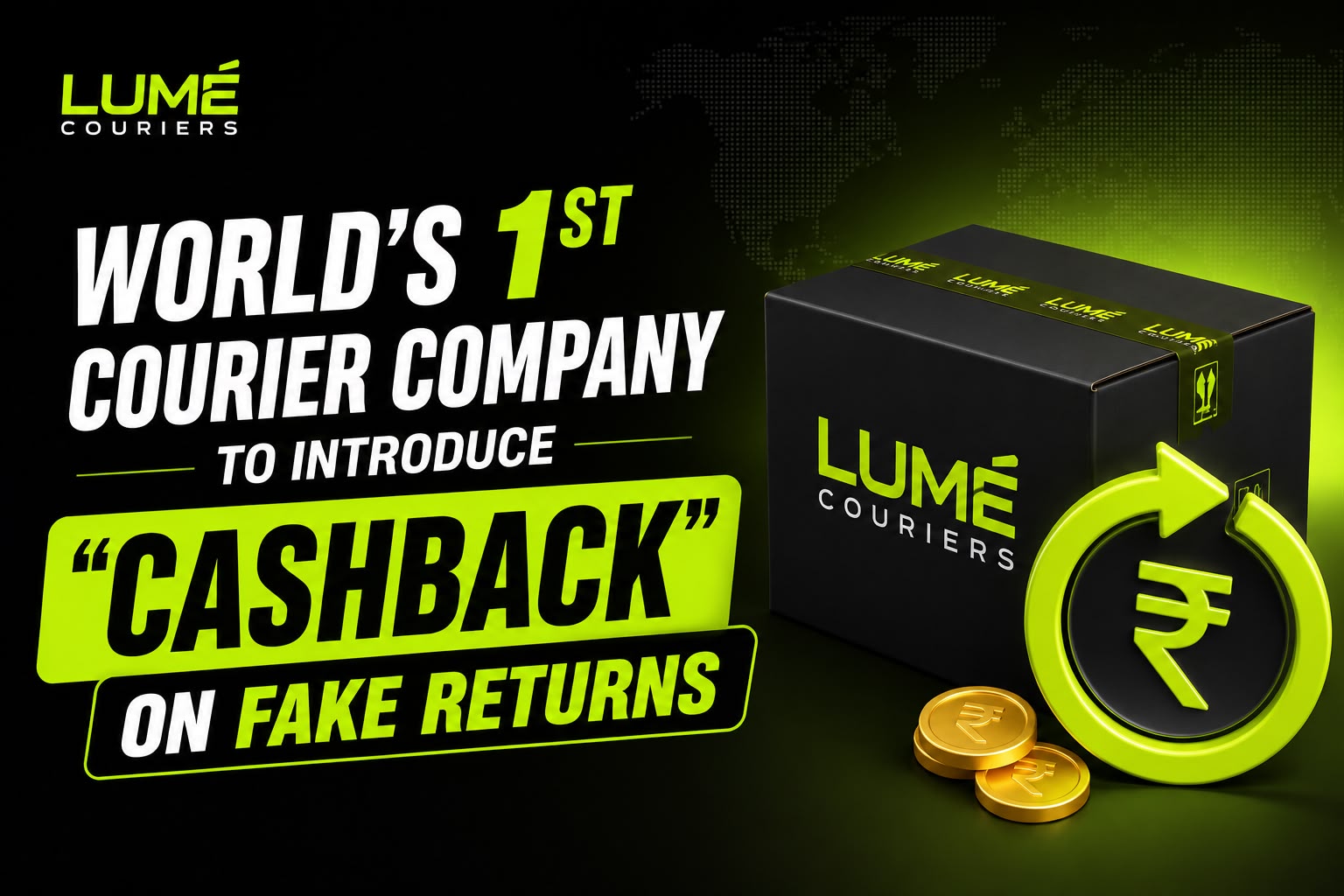 World's First Courier Company to Introduce Cashback on Fake Returns - lume couriers ?